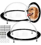 Goaste 2 Pack Dog Fence Window, 12.4 Inch Clear Pet Dome, Durable Plastic Pet Peek Windows Playgr...