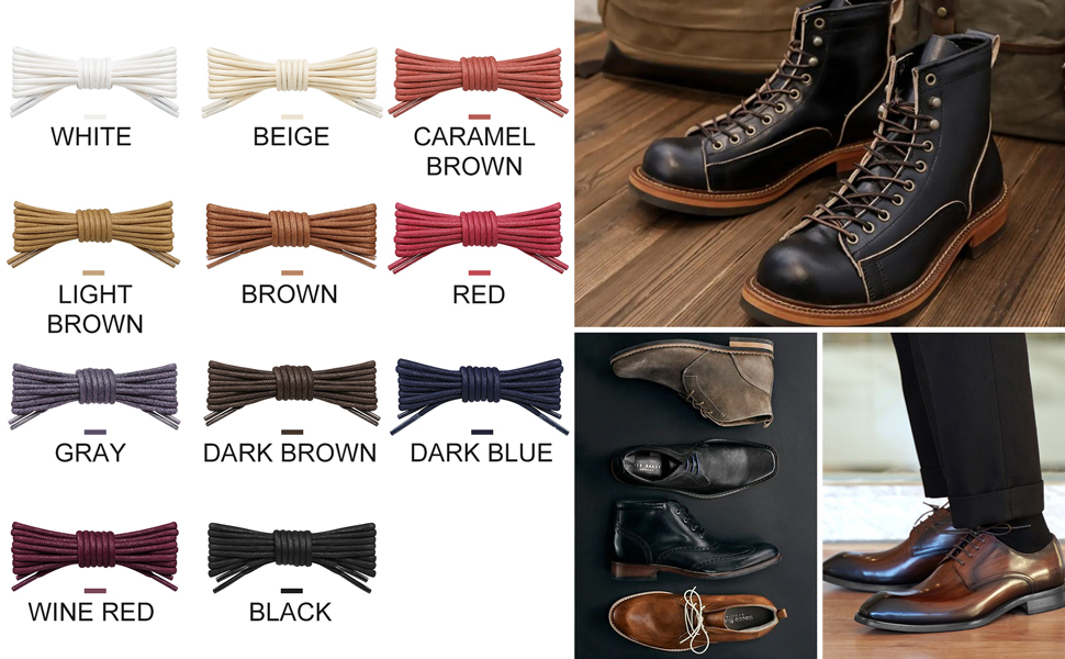 Waxed Thin Round Shoe Laces