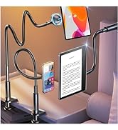 LISEN for Magsafe Phone Holder Mount for Desk Bed, Long Arm Kindle Holder for Bed iPad Gooseneck ...