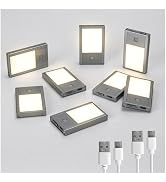 V4light Rechargeable Motion Sensor Night Lights, 8-Pack - Painted Grey Aluminum Alloy, Ultra-Comp...