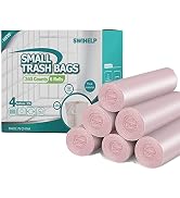SWIHELP Trash Bags, 4 Gallon / 15 Liters Small Garbage Bags for Office, Kitchen,Bedroom Waste Bin...