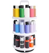 SANFURNEY Craft Paint Storage Rack, 40 Holes Spinning Paint Storage Tower, 2oz Craft Paints Paint...