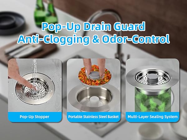 3 in one drain strainer