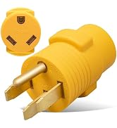 MECMO 50 Amp to 30 Amp RV Adapter, NEMA 14-50P to NEMA TT-30R 50A Male to 30A Female RV Plug Adap...