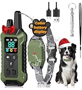 Orcleab Shock Collar with Remote Control for Dogs, IP67 Waterproof Collar with Beep, Vibration, S...