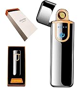 Electric Lighter, Smart Electronic Lighter, USB Rechargeable Lighter Windproof Flameless Lighter ...