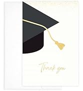 Nihuecne 50 Pack 4" x 6" Graduation Thank You Cards with Self-adhesive Envelopes, Gold Foil and B...