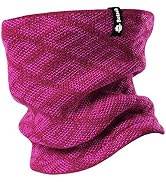 EXski Winter Drawstring Neck Gaiter Warmer, Thick Fleece Lined Face Mask for Cold Weather Skiing ...