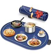 seenlast Warming Mat for Food with Adjustable Temperature Timer,10S Fast Heating Silicone Food Wa...