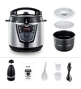 ICOOKPOT 9 in 1 Electric Pressure Cooker,Slow Cook,Rice/Grain Cooker,Steamer,With Non-Stick Coati...