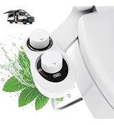 Terapaton RV Bidet Toilet Seat Attachment, RV Bidet for Camper Toilet with Dual Nozzles, Self/Rea...