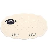 UNEEDE Kids Bathtub Mat Non Slip - Natural Rubber Baby Bath Mat for Tub, Cute Sheep Toddler Bath ...