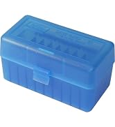 MTM 50 Round Flip-Top Rifle Ammo Box 220 Swift 243 308 Win, Blue