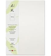 ONAO Japanese Rice Paper Printable A4 Size Paper (100 Sheets), Multipurpose Copy Paper for Laser ...