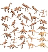 UPINS 30 Pack Dinosaur Fossil Skeletons 3.7 Inch Assorted Dinosaur Skeleton Toy Figures Dino Bone...