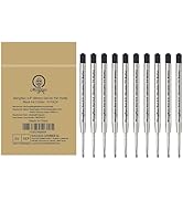 MengRan 3.9'' Gel Ink Pen Refills for Click Pens, 0.5mm Fine Tip,Compatible with Parker Pen Refil...