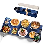 New Food Warming Mat with Wireless Charger, 34”x15” Extra Large Roll Up Food Warmer, Fast Heating...