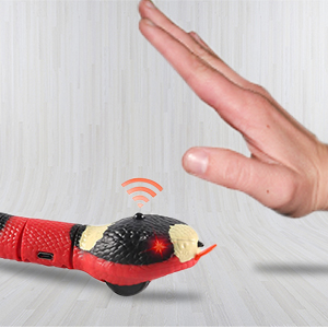 Our smart sensing snake cat toy can easily detect obstacles