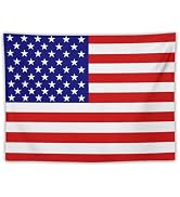 OHAJPAK American Flag Tapestry Custom Tapestries with Photo Text Personalized Picture Backdrop Wa...