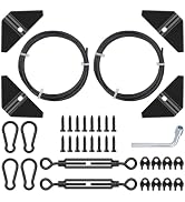 TooTaci 2Pack Anti Sag Gate Kit with 9.8 ft 1/8" T316 Stainless Steel Cable | Anti-Sag Gate Suppo...