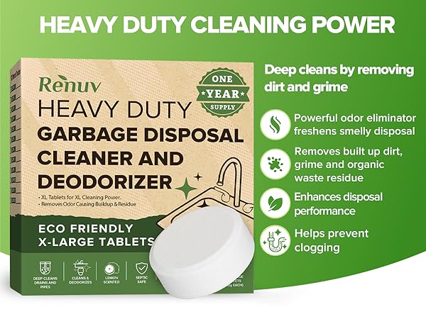 garbage disposal cleaning and deodorizing