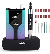 Lavinda Professional Nail Drill Machine, Cordless Rechargeable 35,000RPM Brushless Nail Drill, Po...