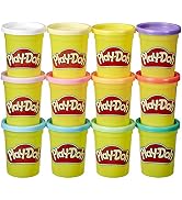 Play-Doh Pastel Colors Bulk 12-Pack of 4-Ounce Cans, Party Favors, Easter Basket Stuffers for Gir...