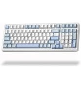 AULA F99 Wireless Silent Mechanical Keyboard, Triple-Mode 2.4GHz/BT5.0/USB-C, Pre-lubed Linear Sw...