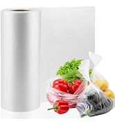 Food Storage Bags, 12" x 16" Clear Plastic Produce Bags, for Food, Fruit, Vegetable, Kitchen, Ref...