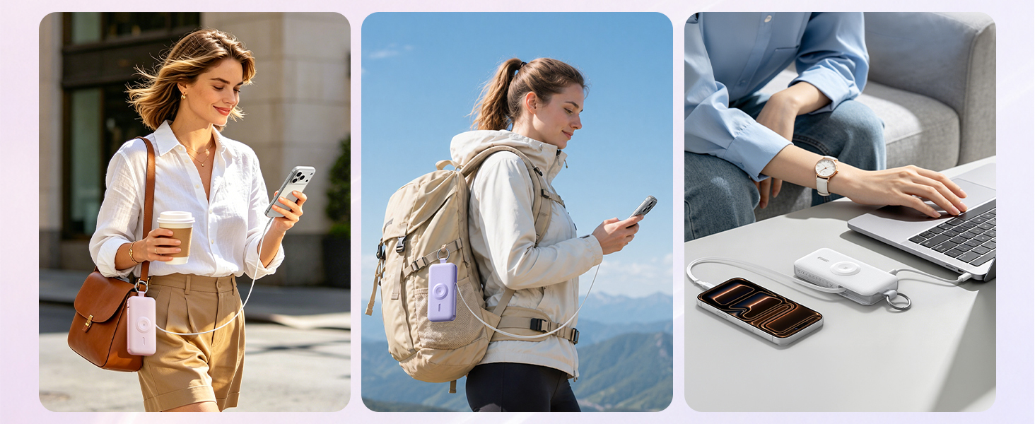 rorry Portable Charger 3 in 1