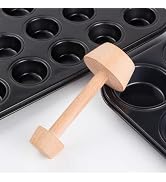 Tustao Tart Tamper Pastry Tamper Double Side Wooden Egg Tart Tamper Mold DIY Cake Pastry Pusher f...