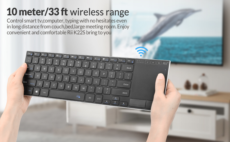 Wireless Bluetooth Keyboard with Long stable connect distance