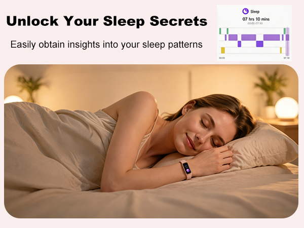 Fitness tracker with sleep tracking and sleep insights