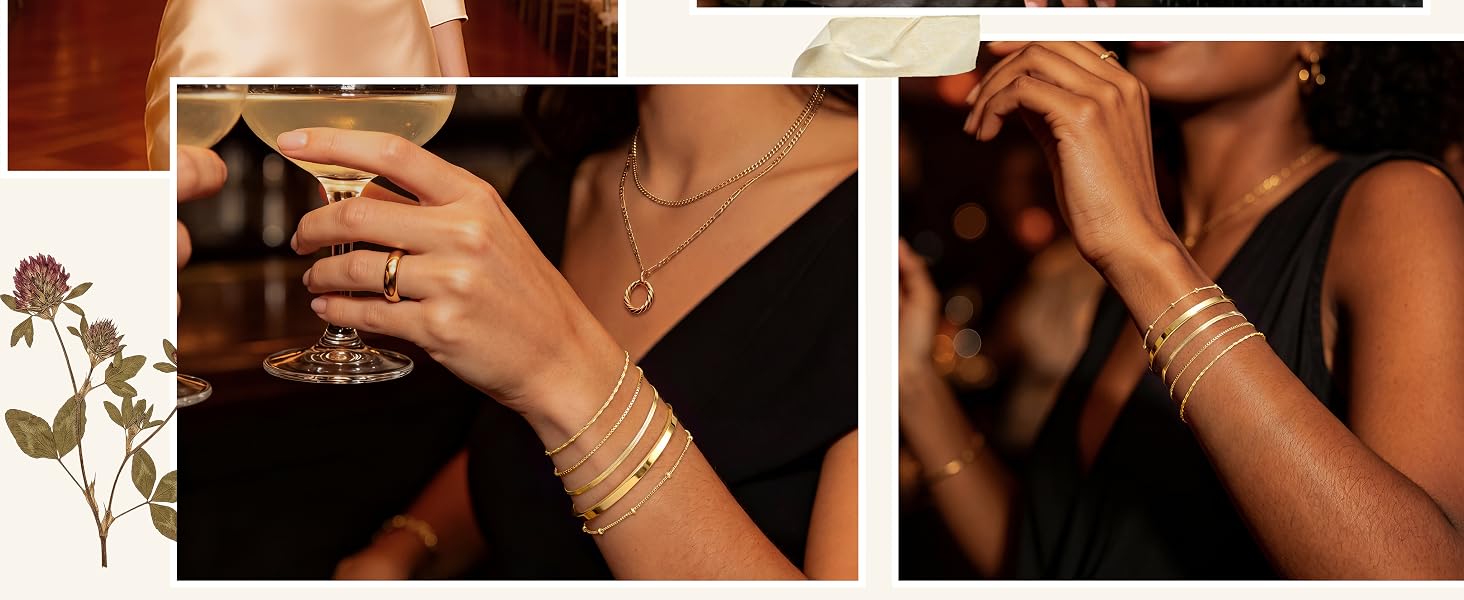 Elegant Stackable Bracelet Set