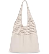 Sightor Crochet Tote Bag, Mesh Beach Bag Knit Summer Hobo Bag Vacation Boho Tote Bag for Women
