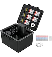 LP-E6 EN-EL15C NP-W235 FZ100 Camera Battery and Memory Card Case with Labels,DSLR SLR Battery Org...