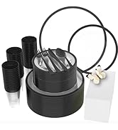 By Madee HEAVYWEIGHT 400 Pcs Clear and Black Plastic Plates for Party 50 Guests | High End Dispos...
