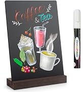 ONUPGO Chalkboard Sign 8 x12 Inch Tabletop Chalkboard Sign Double Sided with 2-Slot Wood Base Men...