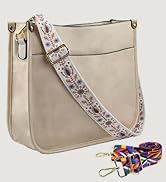 KlaOYer 2 Adjustable Strap Bag,Crossbody Bags Women,Guitar Strap Purse,Vegan Handbags Soft Should...