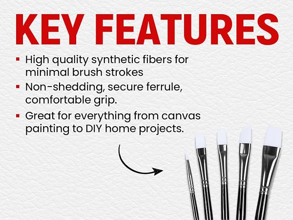 Angelus paint brush set, synthetic brushes, acrylic painting tools, leather painting brushes
