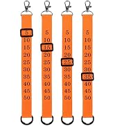 HIGHRAZON 4/6 Pcs Football Referee Chain Clips, Professional Nylon Football Yard Marker Kit with ...