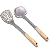 RFSCDI 2-Piece Cooking Spatula Set - German standard Food-Grade Silicone with Steel Core, Heat Re...