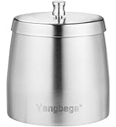 Yangbaga XL Ashtray with Lid for Cigarettes ,Windproof/Rainproof Stainless Steel Unbreakable Mode...