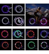 DAWAY LED Bike Wheel Lights - A12 Waterproof Cool Bicycle Tire Light, Safety Spoke Lights for Kid...