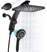 Veken 12" Rain Shower Head with Handheld,High Pressure Power Wash,Magnetic | Dual Shower Heads Co...