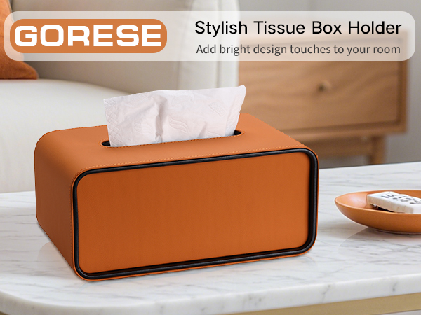 Tissue Box Cover for Kleenex orange