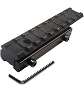 Miaozhun 9 Slots Dovetail to Picatinny Adapter Rail Mount, 22/Airgun 11mm Dovetail to 21mm Picati...