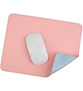 YXLILI Mouse Pad, Dual-Sided PU Leather Mouse Mat, Waterproof Ultra Smooth Mousepads with Stitche...