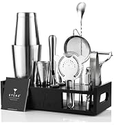 ETENS Cocktail Shaker Set Drink Mixer Bar Accessories – 15Pcs Mixology Bartender Kit Includes Bos...