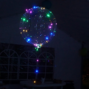 LED Balloons Light Up Balloons Clear Helium Bobo Balloons Glow Bubble Balloons